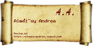 Almásy Andrea névjegykártya