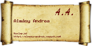 Almásy Andrea névjegykártya